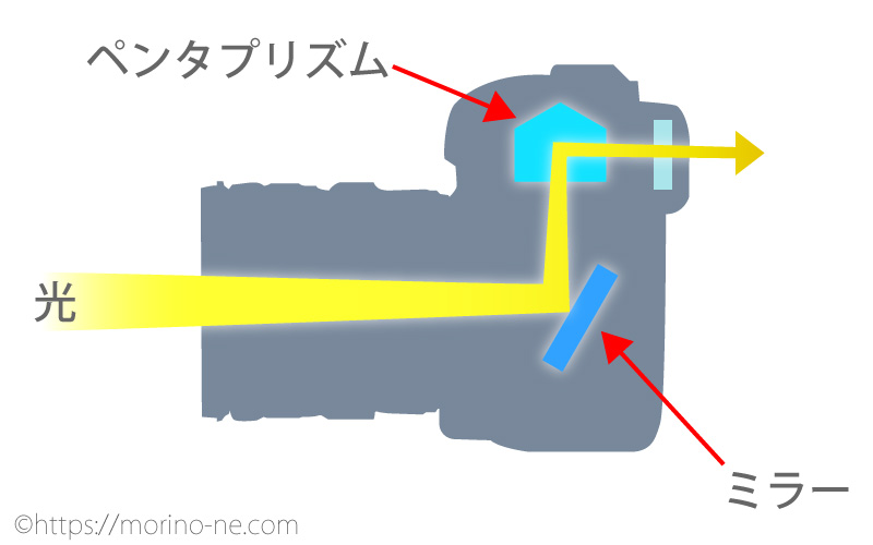 一眼レフカメラの光の通り方